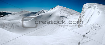 Winter mountains ridge (Ukraine, Carpathian)