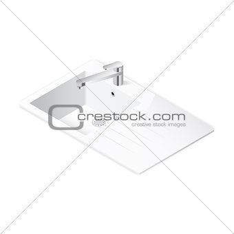 Kitchen sink isometric icon