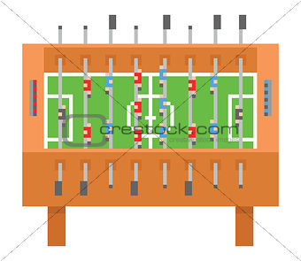 Table soccer pixel art vector illustration. kicker, bar football
