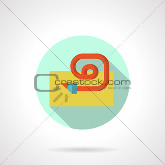Party blower flat round vector icon