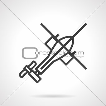 Helicopter black outline vector icon