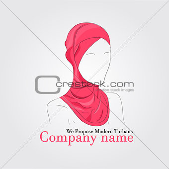 Muslim girl dressed in colored hijab