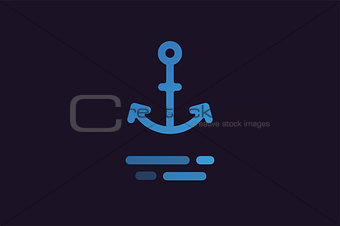 Anchor vector logo icon