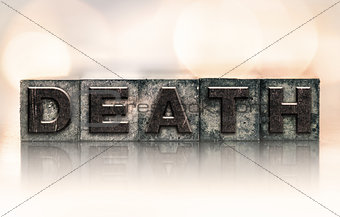 Death Concept Vintage Letterpress Type