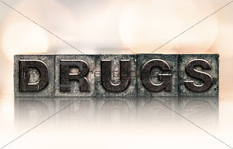 Drugs Concept Vintage Letterpress Type