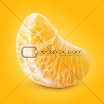 Slice of mandarin orange fruit (tangerine)