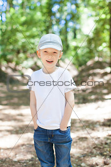 kid in forest