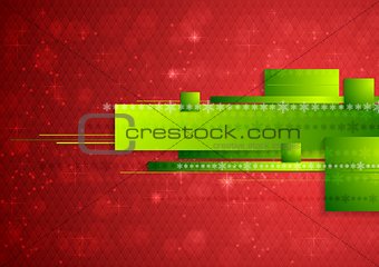 Bright abstract tech Christmas background
