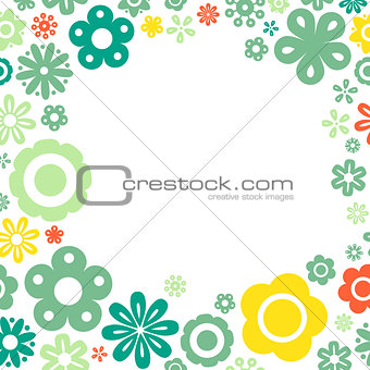 Various flower frame background