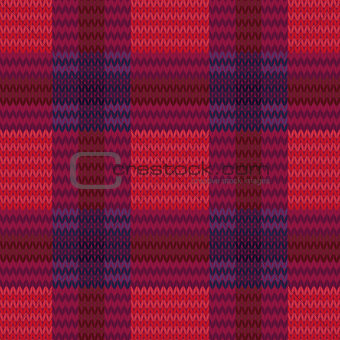 Knitting seamless checkered pattern