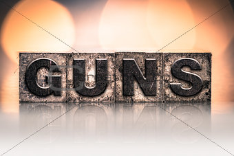 Guns Concept Vintage Letterpress Type
