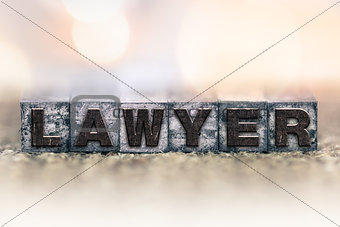 Lawyer Concept Vintage Letterpress Type