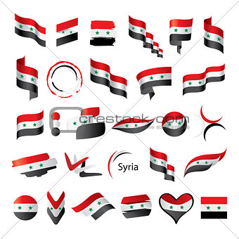set of flags for Syria