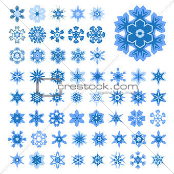 Set of snowflakes for Christmas