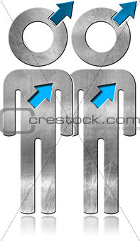 Gay Relationship - Metal Symbol