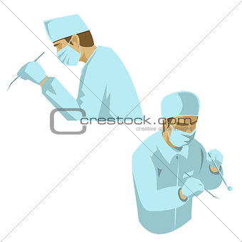 Two dentists at work