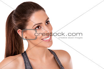 fitness woman on white background