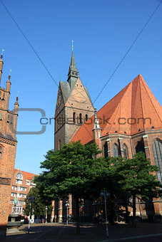 Market Church and Old Town Hall in Hannover, Germany