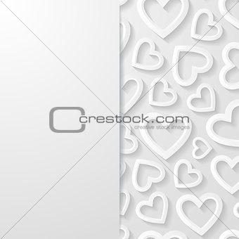 Abstract background with hearts. Vector illustration.