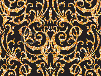 floral golden wallpaper