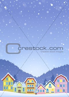 Winter theme with Christmas town image 6
