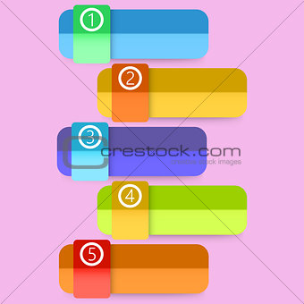Colorful Step by Step design. Vector Illustration.