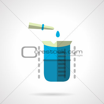 Chemical experiment flat color vector icon