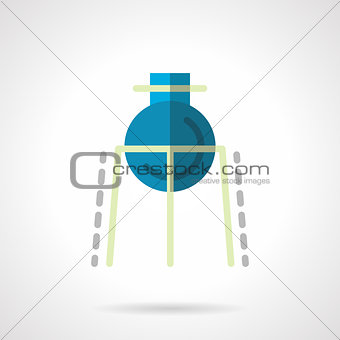 Chemical flask flat color vector icon