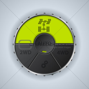 Green lcd display 4x4 settings gauge 