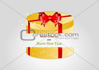 yellow broken present with red ribbon