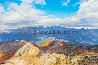 Fantastic autumn mountain landscape.