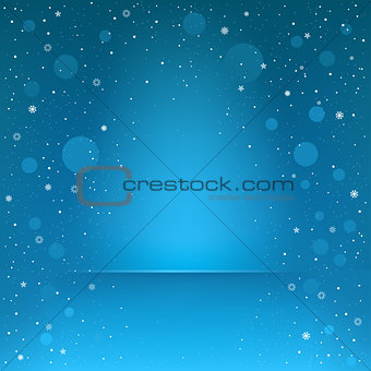 blue snow podium
