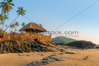 beach bar on the seashore in the tropics