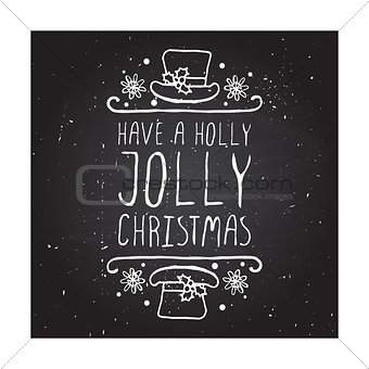 Have a holly jolly christmas - typographic element
