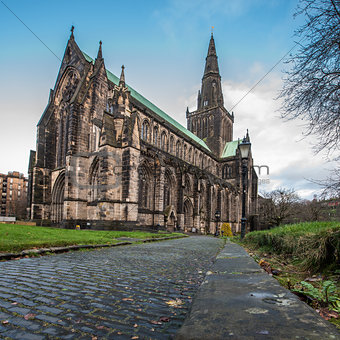 The cobbles at Glasgow Cathedral, Scotland