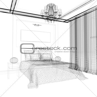 Bedroom in contemporary style