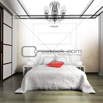 Bedroom in contemporary style