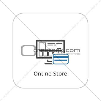 Online Store Icon. Business Concept.