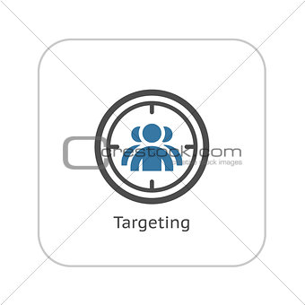Targeting Icon. Flat Design.