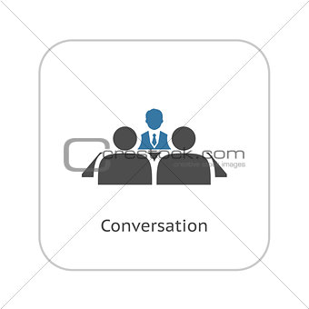 Conversation Icon. Flat Design.