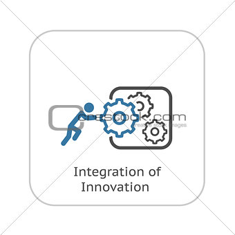Integration of Innovation Icon. Flat Design.