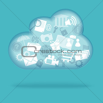 cloud of web  icons