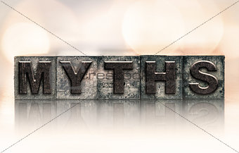 Myths Concept Vintage Letterpress Type