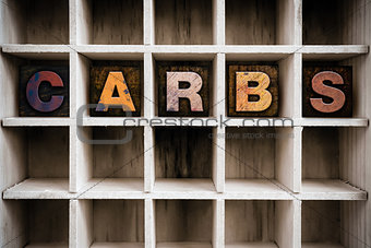 Carbs Concept Wooden Letterpress Type in Draw