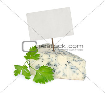 blue cheese with price tag