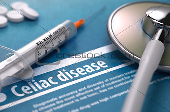 Diagnosis - Celiac disease. Medical Concept.