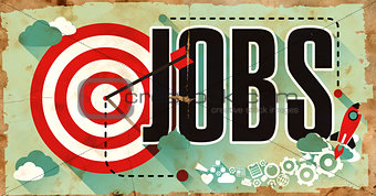 Jobs Concept. Poster in Flat Design. 