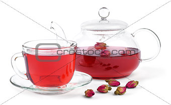Fresh rose tea