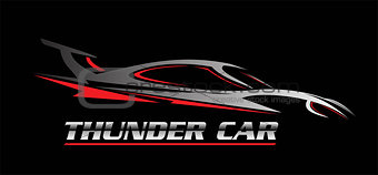 car. thunder car. car illustration