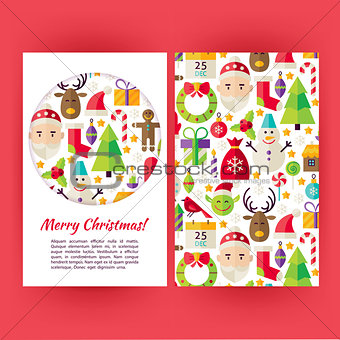 Vector Merry Christmas Banners Set Template